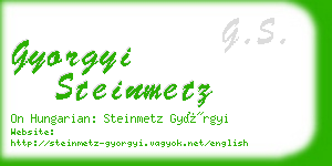 gyorgyi steinmetz business card